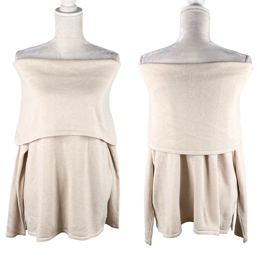 Sugarlips Sweater Off Shoulder M/L Cream Long Sleeve New